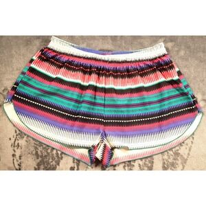 Roxy Elasticized Geometric Beach Board Swim Shorts Women's Size Large